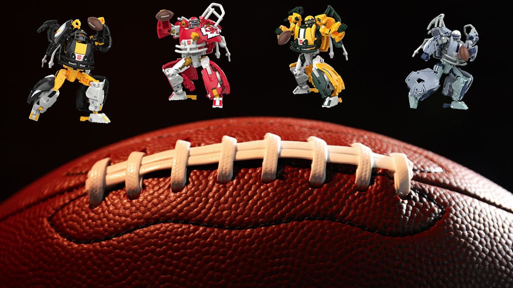 Podporujte oblíbený rodinný tým s novými NFL Transformers figurkami!