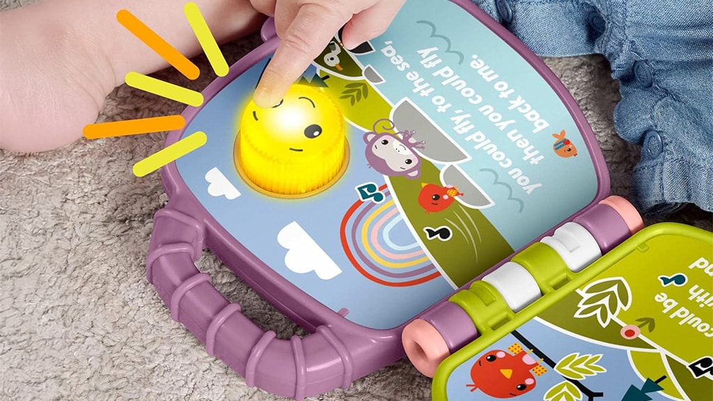 Fisher-Price Fialová Opice Hudební Knížka