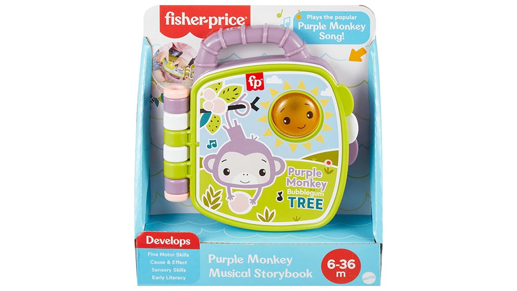 Fisher-Price Fialová Opice Hudební Knížka