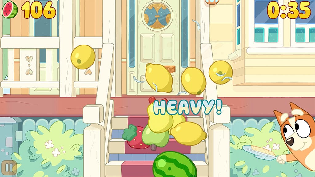 Bluey se připojuje k Fruit Ninja pro ovocnou zábavu