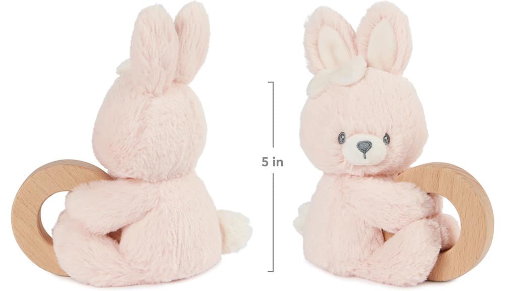 Baby GUND Udržitelně jemné plyšové chrastítko kroužky