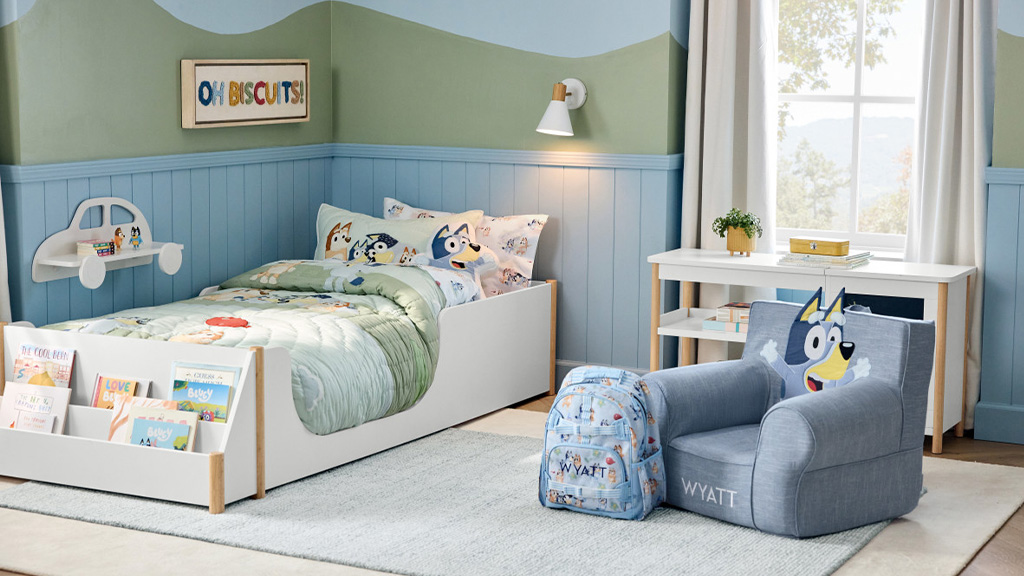 U Pottery Barn Kids se připravuje nová kolekce Bluey