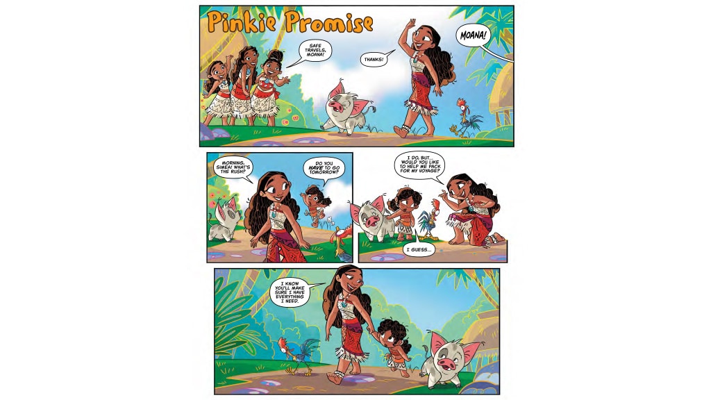Děti mohou objevovat, co leží za hranicemi s komiksem Papercutz Vaiana 2