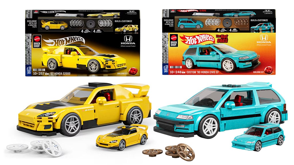 Hondy míří přímo do garáže Mattel Brick Shop