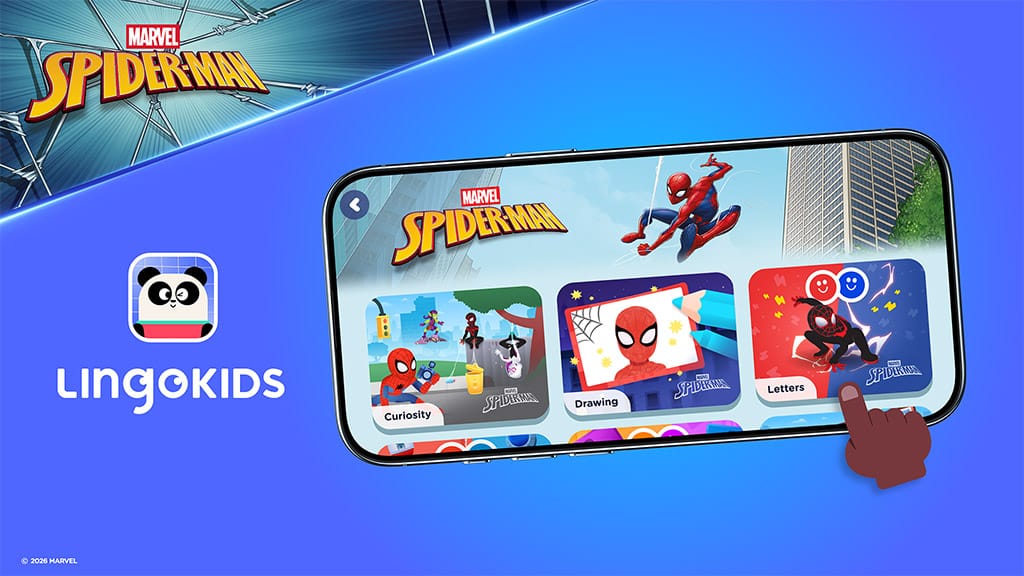 Skákej do pravopisu s novými Spider-Man hrami na Lingokids!