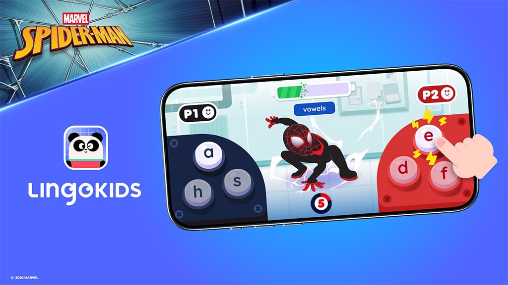 Skákej do pravopisu s novými Spider-Man hrami na Lingokids!