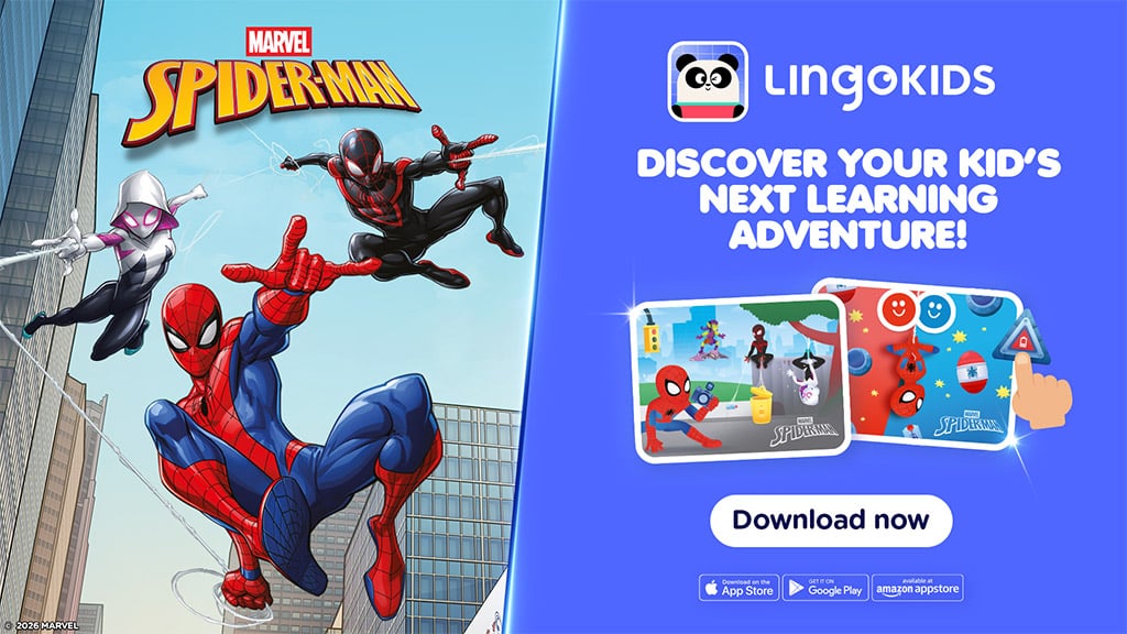 Skákej do pravopisu s novými Spider-Man hrami na Lingokids!