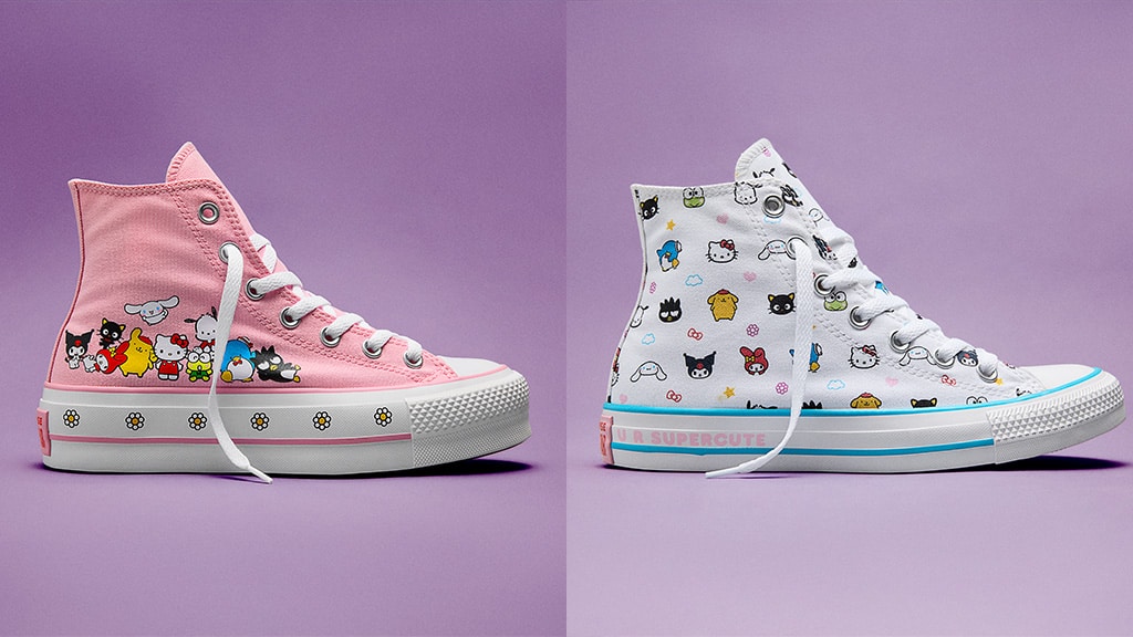 Tato nová kolekce Hello Kitty Converse je roztomilá od hlavy až k patě