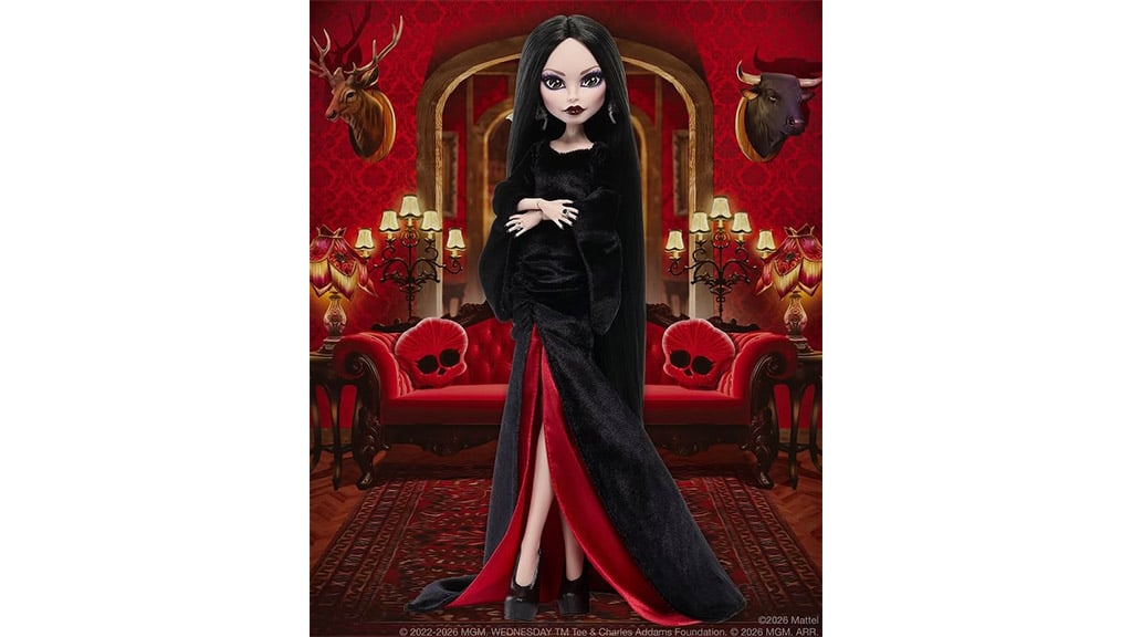 Tato Mattel Monster High Morticia Addams panenka je okouzlující a temná