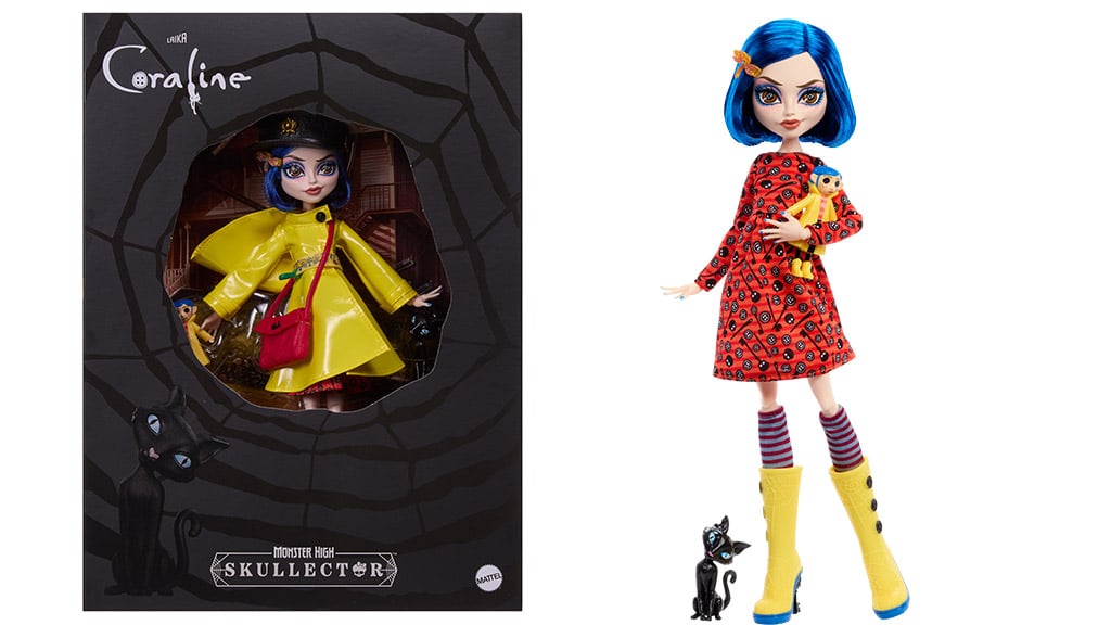 Monster High Coraline Skullector panenka je roztomilá jako knoflík.