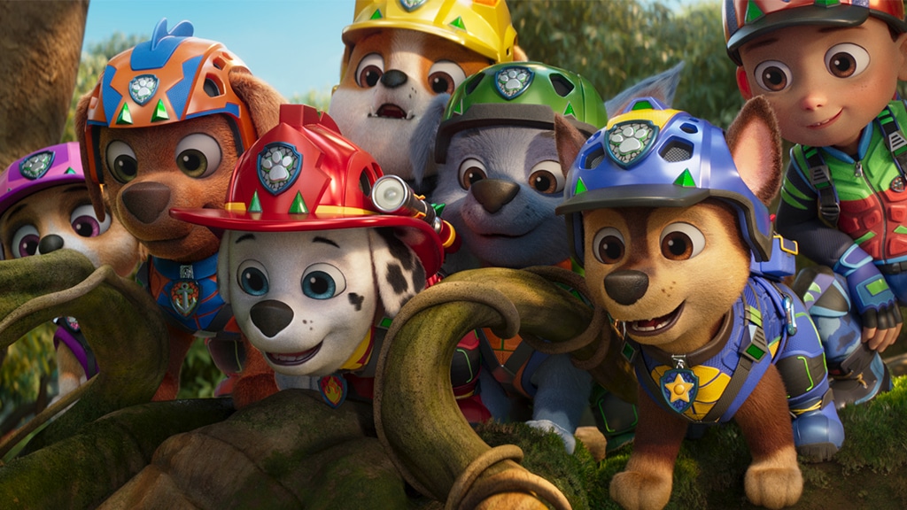 Hrdinové PAW Patrol závodí proti vyhynutí ve filmu PAW Patrol: Dinosauří film.