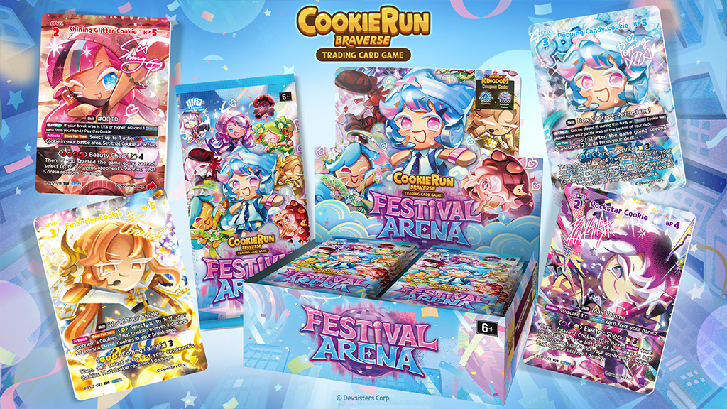 Braverse TCG superstar přináší sušenky do Festival Arena Booster balíčku