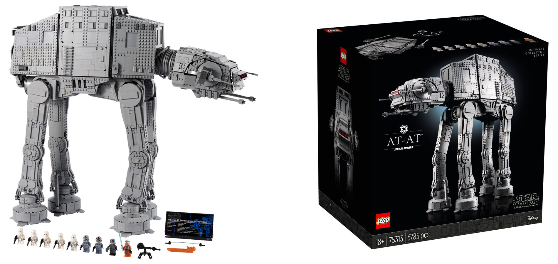LEGO® potěší dospělé fanoušky obrovským krokovacím AT-AT
