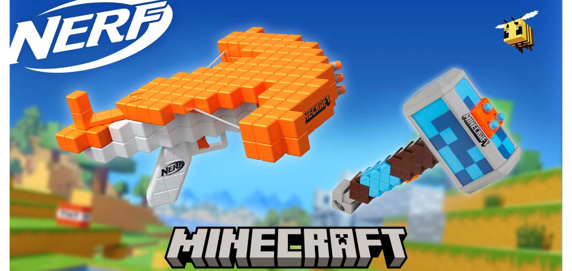 Hasbro představuje Nerf zbraně z Minecraftu