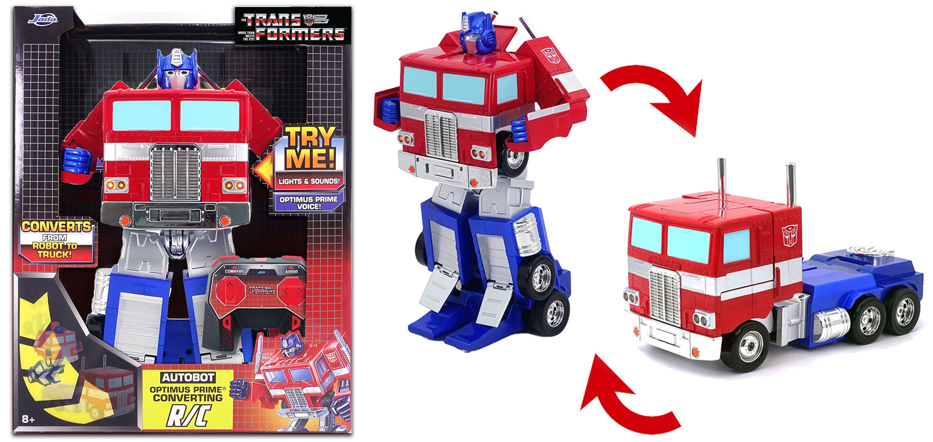 Jada Toys představila dálkově ovládaného přeměnitelného Optimus Prime Transformers robota