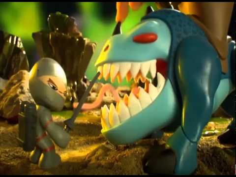Famosa Mutant Busters hračky na obrazovce