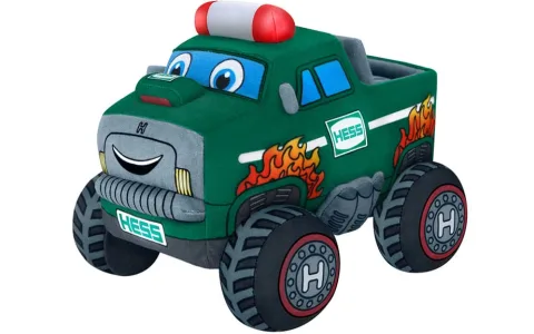 Nový plyšový nákladní vůz Monster Truck od Hess dokonce i svítí