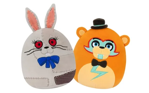 Tyto plyšáci Squishmallow z Pěti nocí u Freddyho pizzerie jsou děsivě hebcí