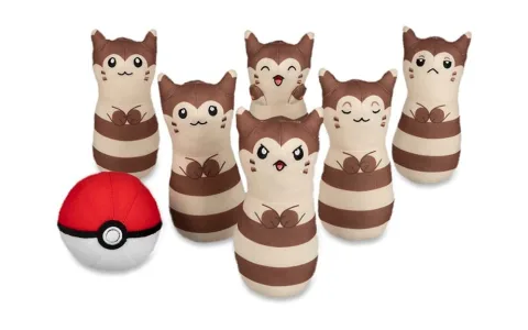 Sada plyšáků Pokémon Furret Bowling