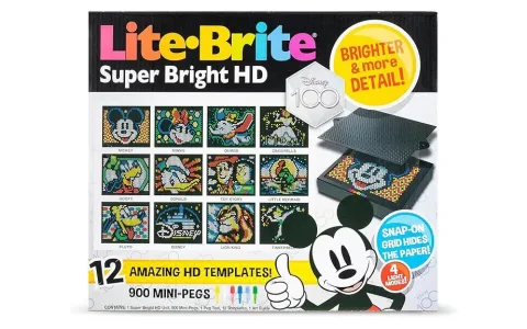 Lite-Brite Super Bright HD Disney100 edice kouzelně svítí bez vílího prachu.
