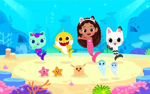 Postavy Baby Shark a Gabiho domečku se spojují v novém výročním hudebním videu