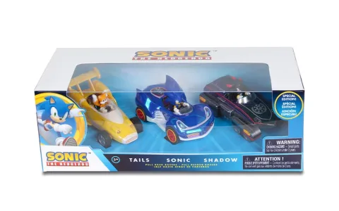 NKOK Sonic, Shadow a Tails 3dílná sada autíček na zpětný chod speciální edice