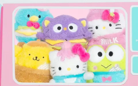 Jazwares Sanrio FoodTruckBumz plyšové figurky inspirované Hello Kitty