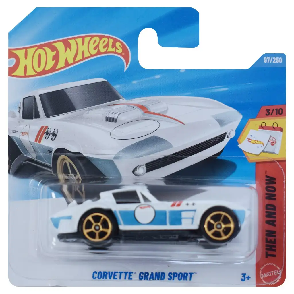 Hot Wheels: Corvette Grand Sport bílý vintage autíčko 1/64 - Mattel