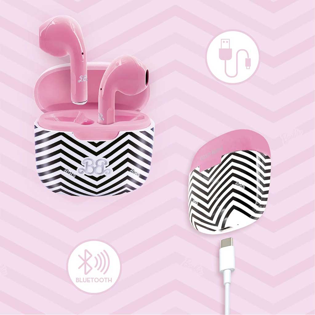 Barbie Bezdrátová Bluetooth růžová sluchátka - Lisciani obrázek 3