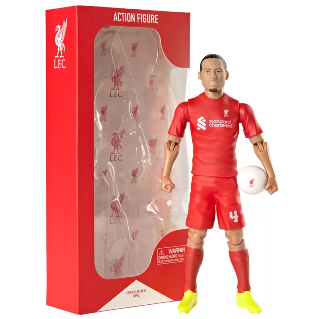 Fotbalista akční figurka, 20 cm - Liverpool, Van Dijk v dresu číslo 4 obrázek 1