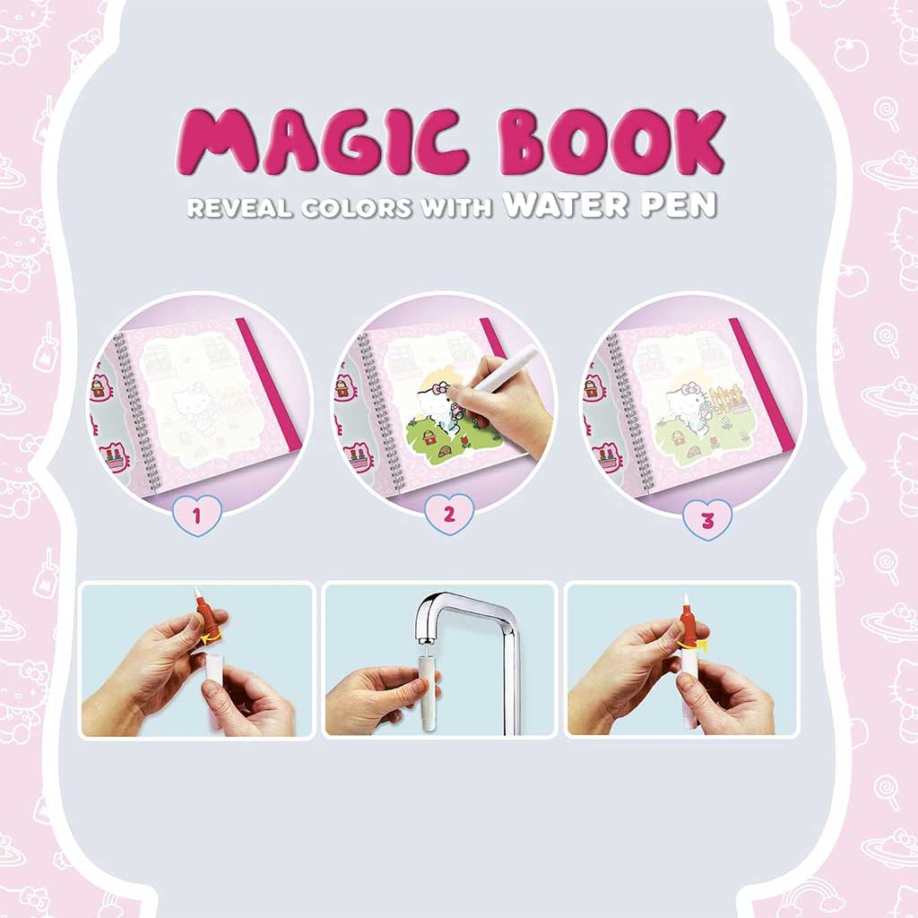 Kouzelná kniha na malování s vodou Hello Kitty - Lisciani obrázek 3