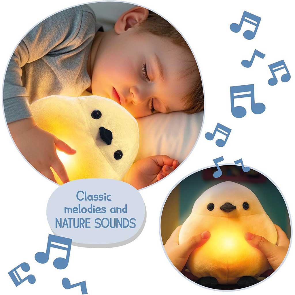 Montessori Baby Snow Fairy LED-hudební plyšová ptáček - Lisciani obrázek 3