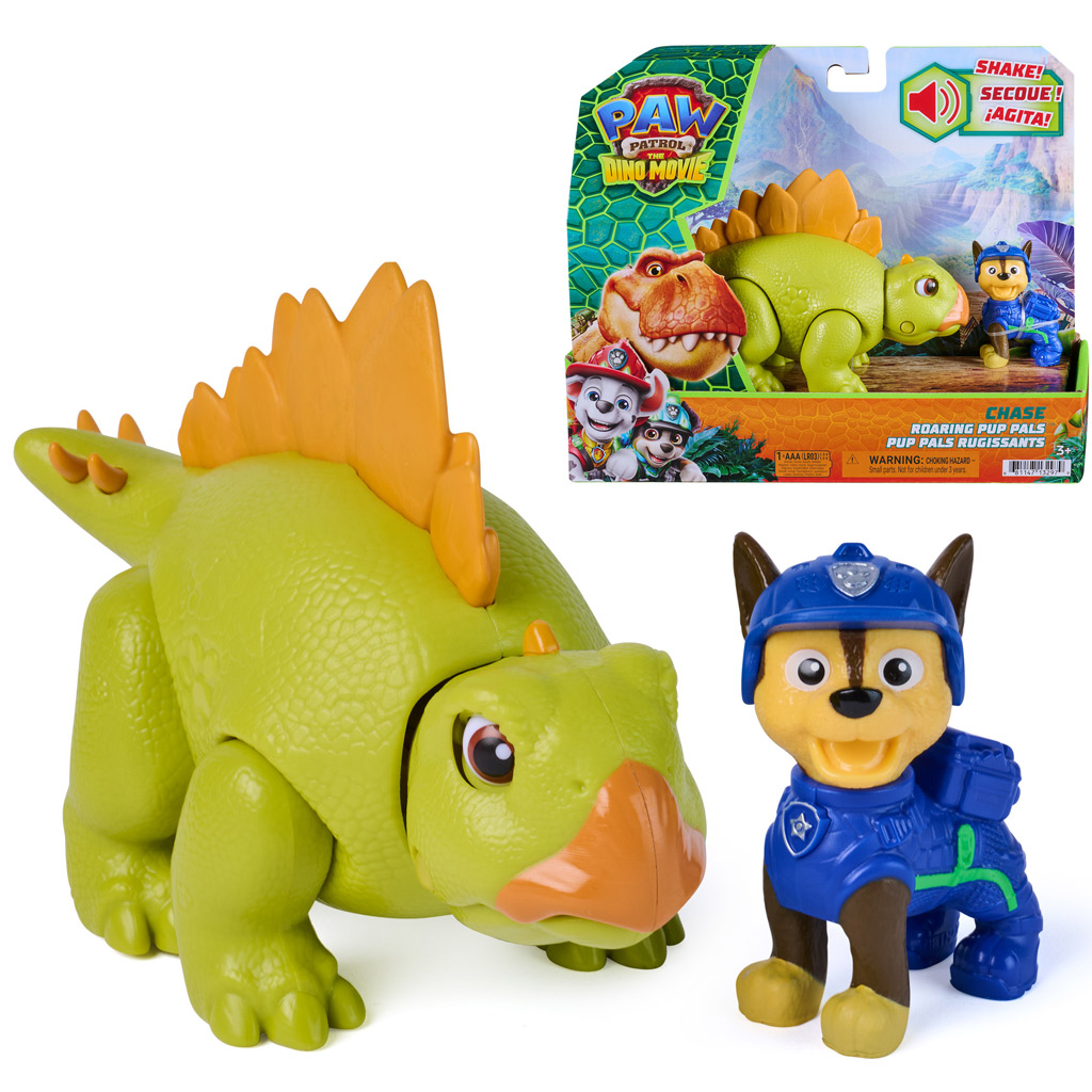 Paw Patrol A Dinosaurus Film: Řvoucí kamarád Chase s figurkou - Spin Master obrázek 1