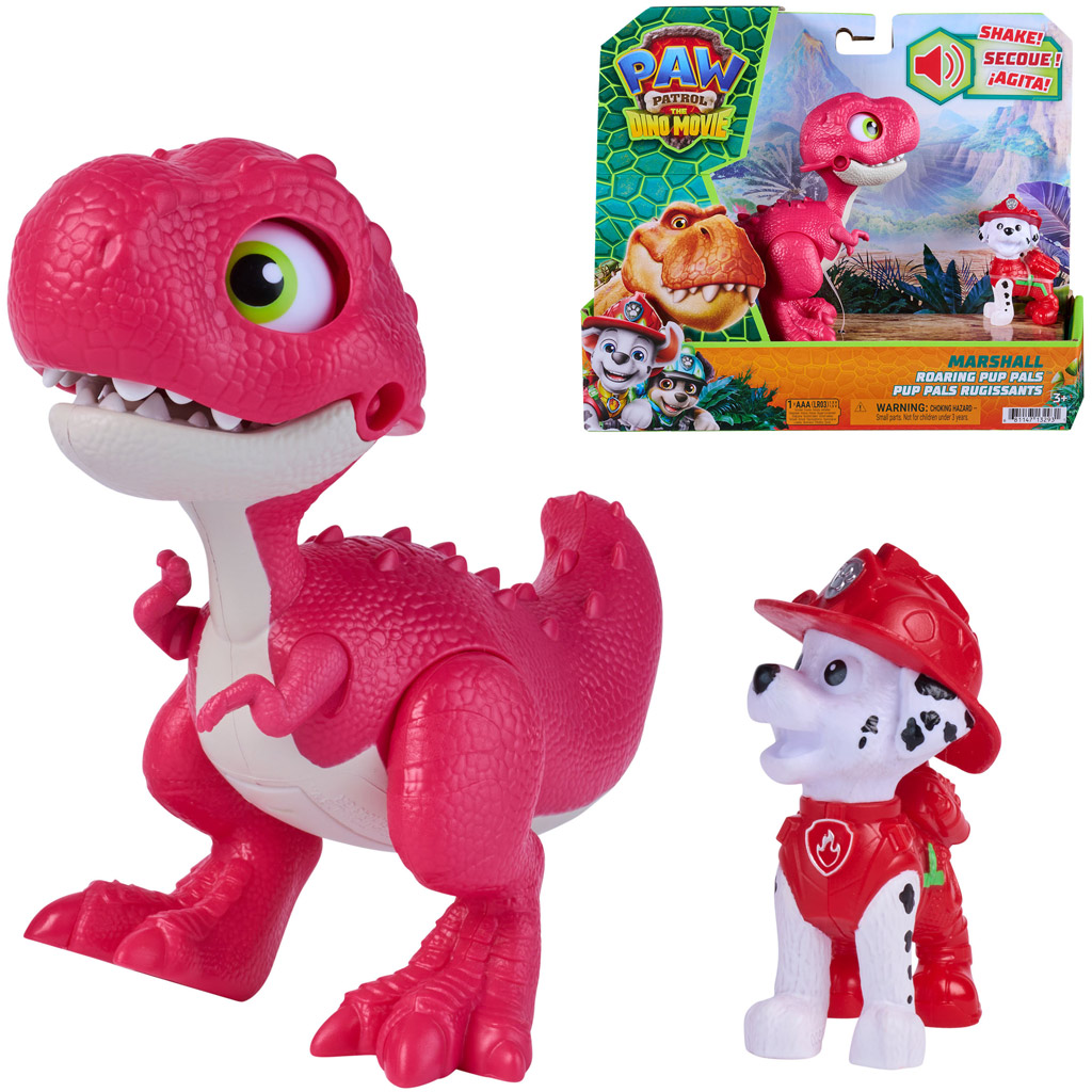 Paw Patrol Film o dinosaurech: Řvoucí kamarád Marshall s figurkou - Spin Master obrázek 1