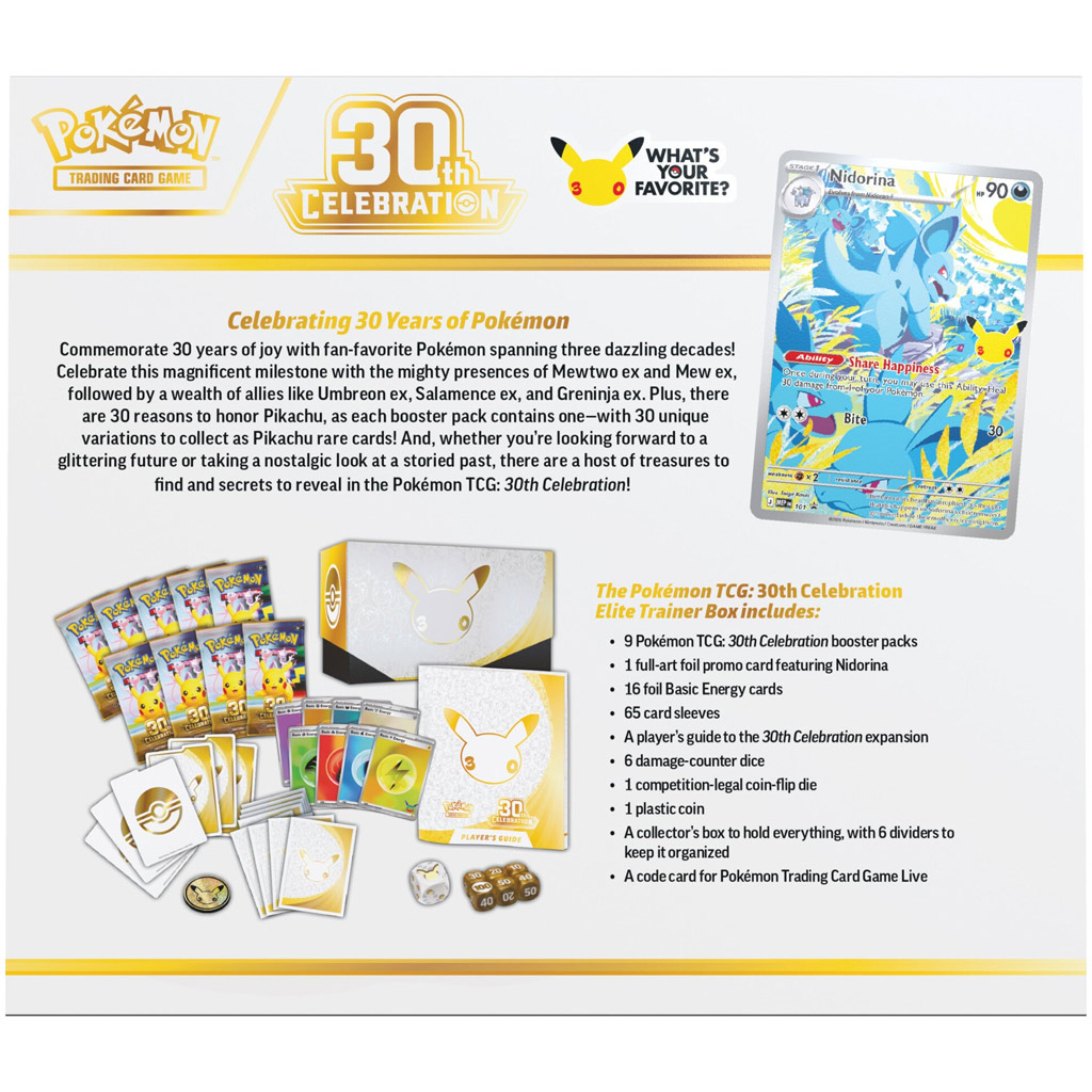 Pokémon TCG: 30. Elite Trainer Box 30. oslava sběratelský balíček obrázek 2