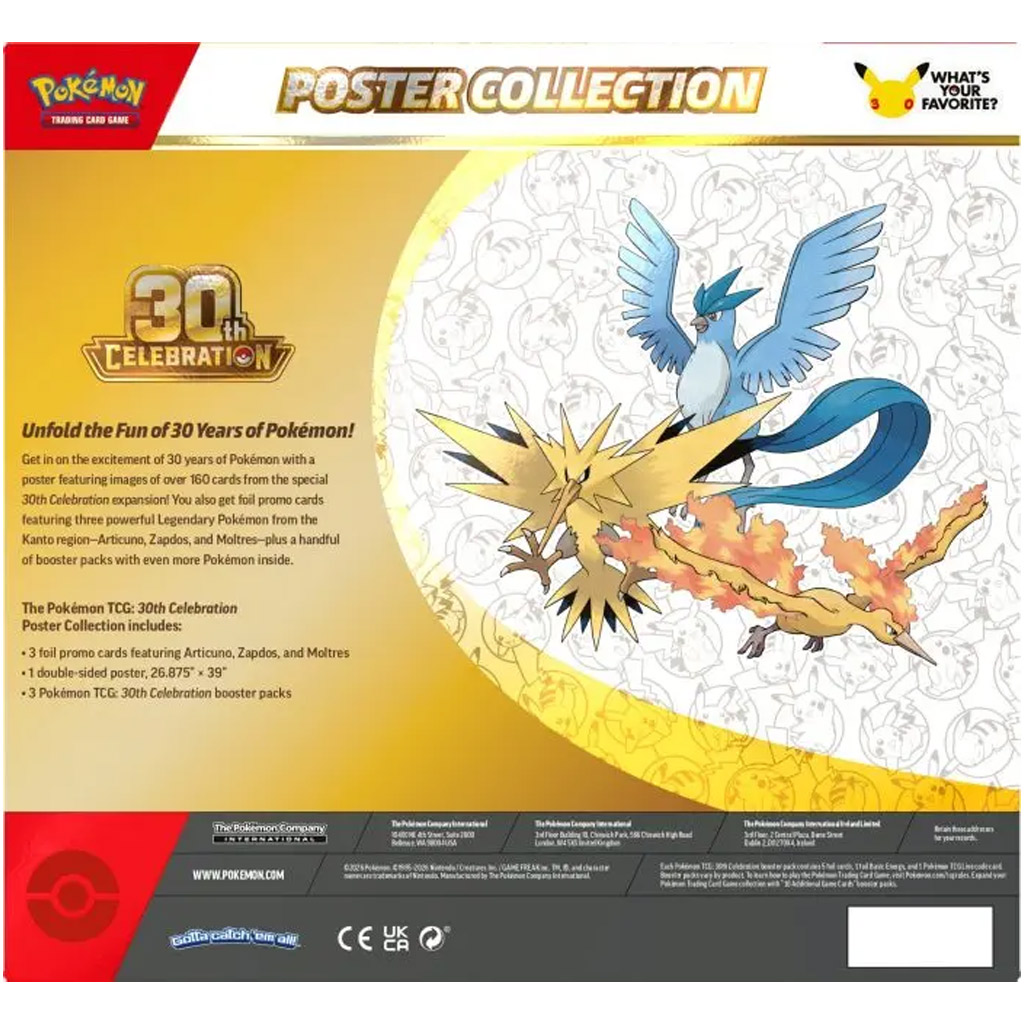 Pokémon TCG: 30. sběratelská kolekce – plakát a promo karty + booster balíčky obrázek 2