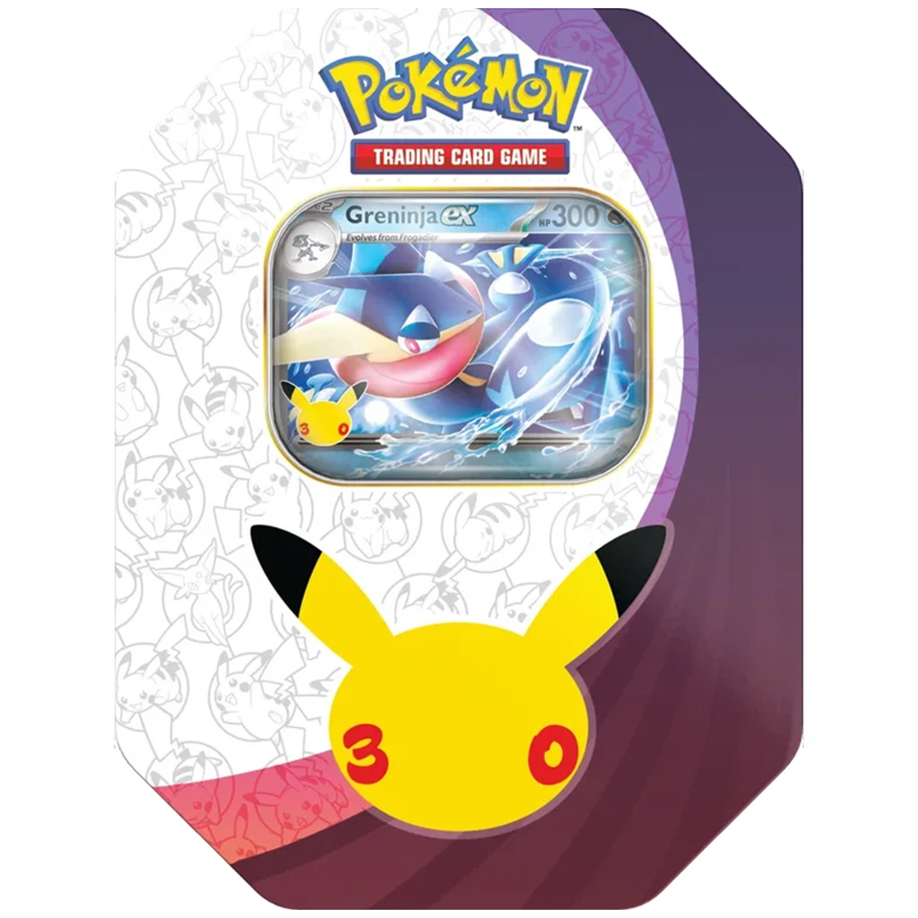 Pokémon TCG: 30. výročí ex plechovka – Greninja ex promo karta obrázek 3