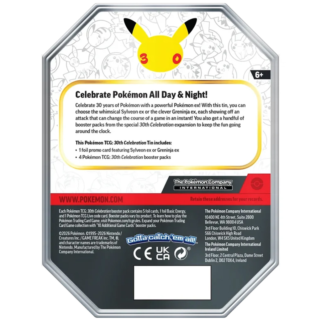 Pokémon TCG: 30. výročí ex plechovka – Greninja ex promo karta obrázek 4