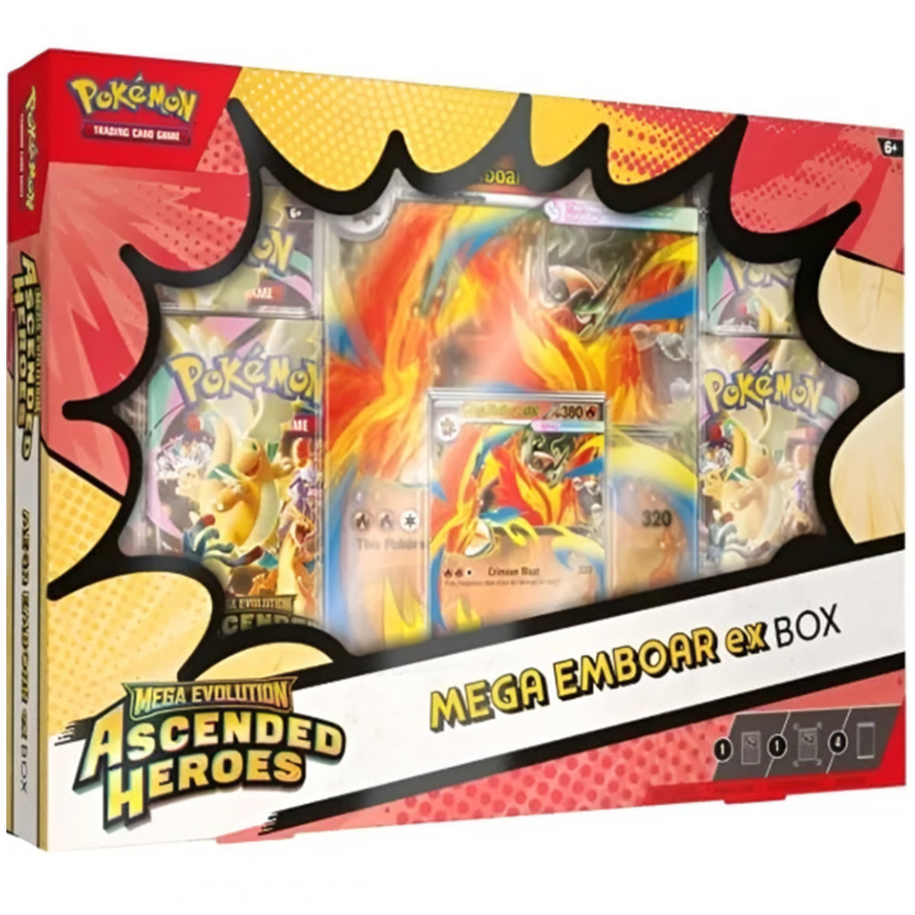 Pokémon TCG : Mega Evoluce - Vzestoupení hrdinové - Mega Emboar ex Box obrázek 1