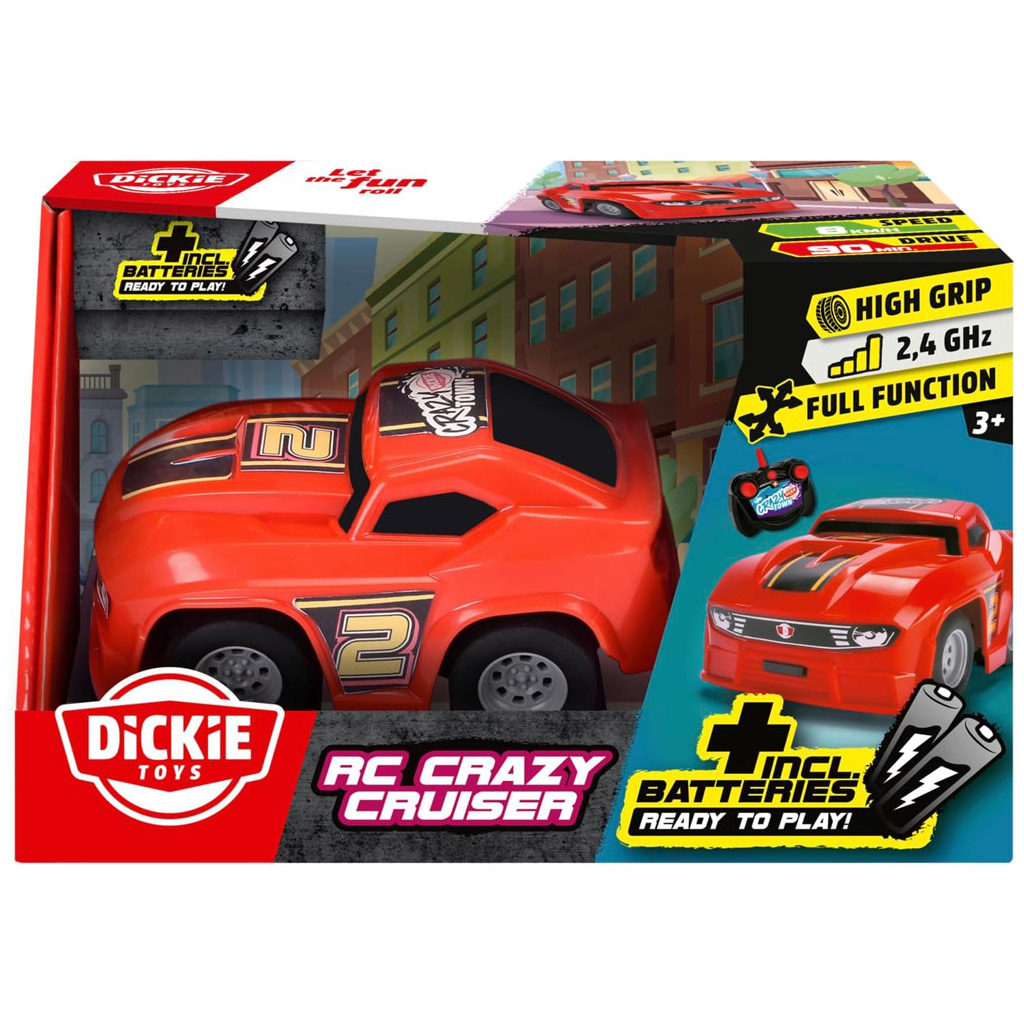 RC Crazy Cruiser dálkově ovládané závodní auto 2,4 GHz – červené - Dickie Toys obrázek 1