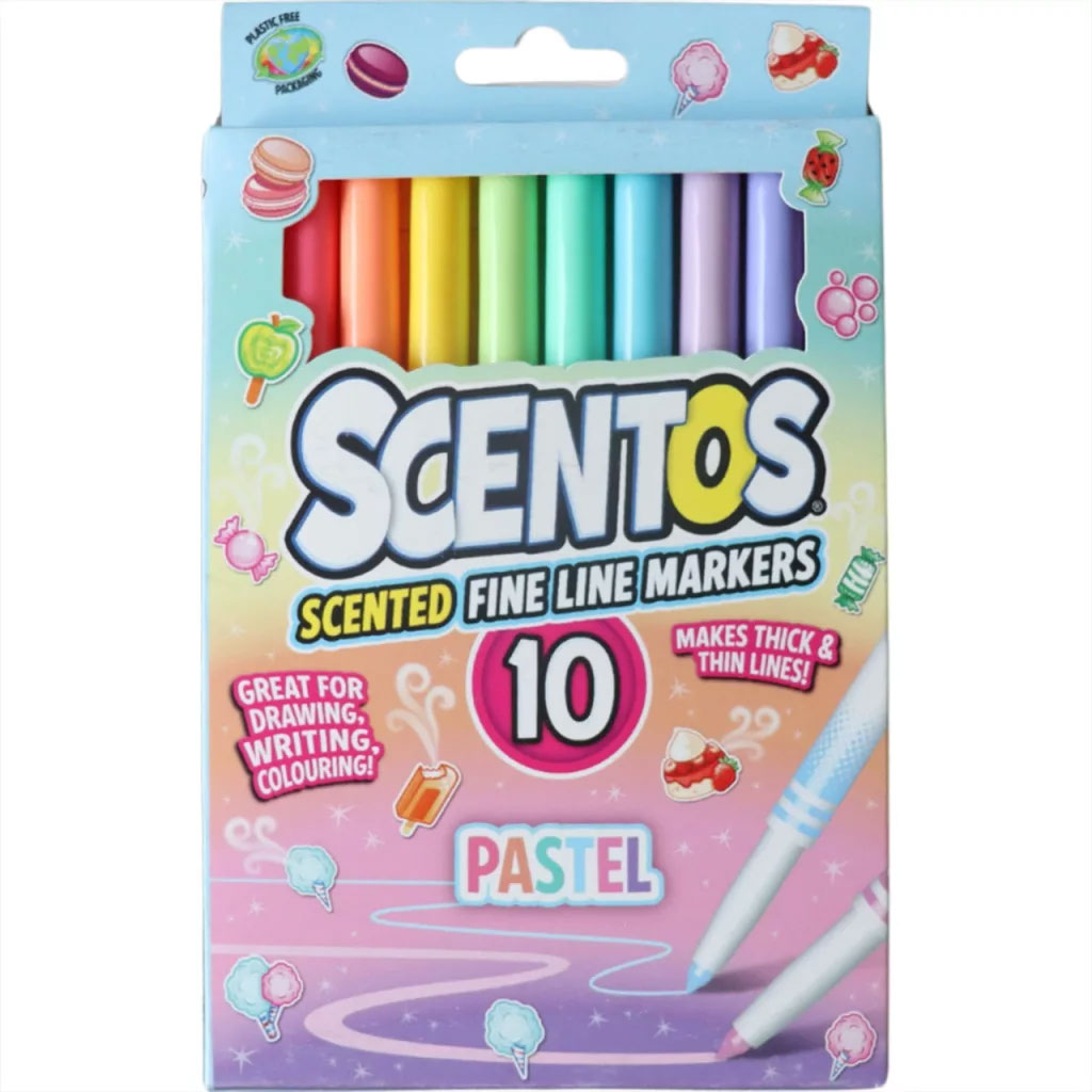 Scentos Voňavé, jemné linkové fixy, pastelové barvy, 10 ks obrázek 1