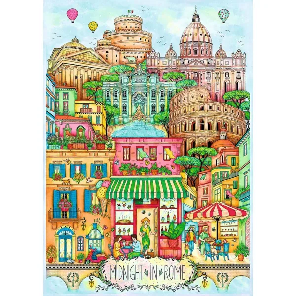 Řím o půlnoci 1000dílné prémiové puzzle plus kvalita – Trefl obrázek 2