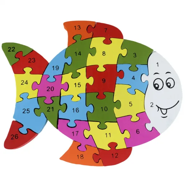 ABC - 123 rybí strom vzdělávací puzzle obrázek 2