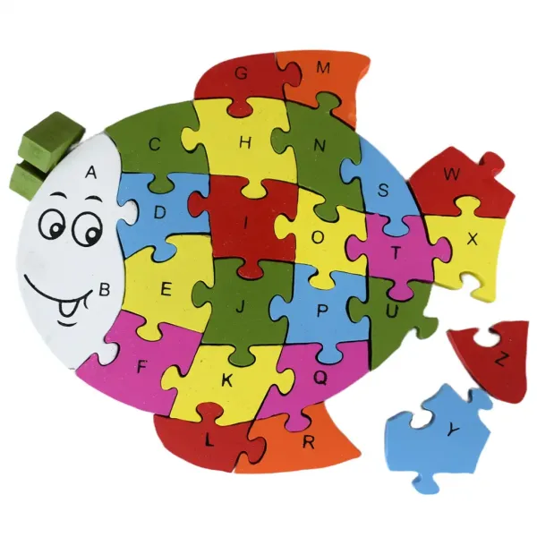 ABC - 123 rybí strom vzdělávací puzzle obrázek 3
