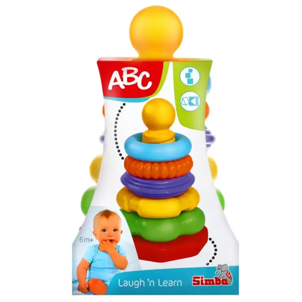 ABC barevná prstencová pyramida 25cm - Simba Toys obrázek 3