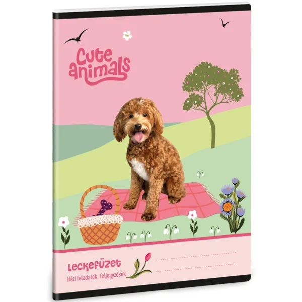 Ars Una: Cute animals Doggie sešit na úkoly s motivem psa, 38 listů, formát A5 obrázek 1