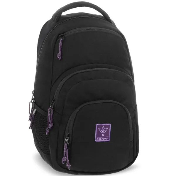 Ars Una: Dívčí černo-fialový Cordura školní batoh AU-2 32x46x22cm obrázek 1