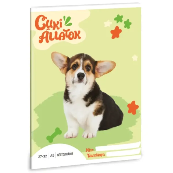 Ars Una: Roztomilá zvířata - Welsh Corgi kostkovaný sešit A/5 27-32 obrázek 1