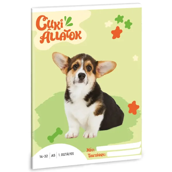 Ars Una: Roztomilá zvířátka - Welsh Corgi linkovaný sešit pro 1. třídu A/5 obrázek 1