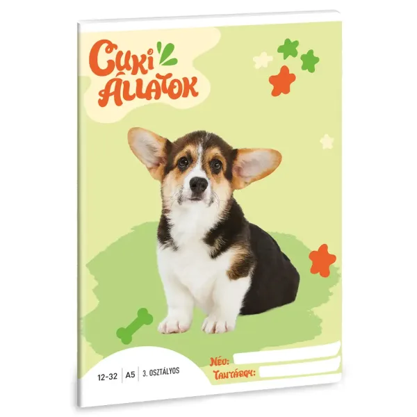 Ars Una: Roztomilá zvířátka - Welsh Corgi linkovaný sešit pro 3. třídu A/5 obrázek 1